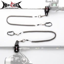 Herramienta de pesca con cordón de sujeción, cuerda elástica de resorte retráctil para canotaje, bloqueo seguro, paquete de herramientas para exteriores de 2, cuerdas de 17,7 pulgadas