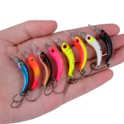 8 Uds señuelo de pesca de hundimiento lento Micro señuelos cebo de pececillo Artificial Wobblers para trucha lubina ﻿