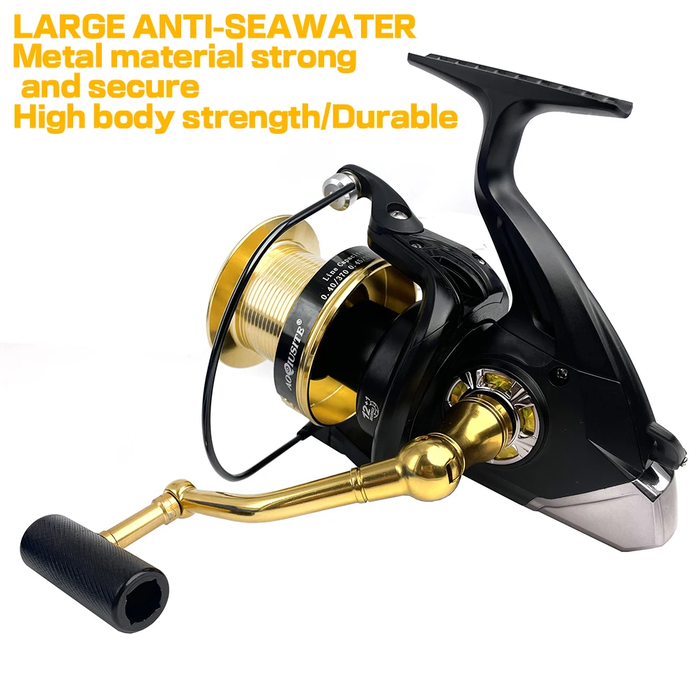 Carrete de pesca para Surfcasting, de arrastre grande, 15kg, duradero, para pesca de carpa, agua salada, serie 8000, 9000, 10000, nuevo - imagen 2