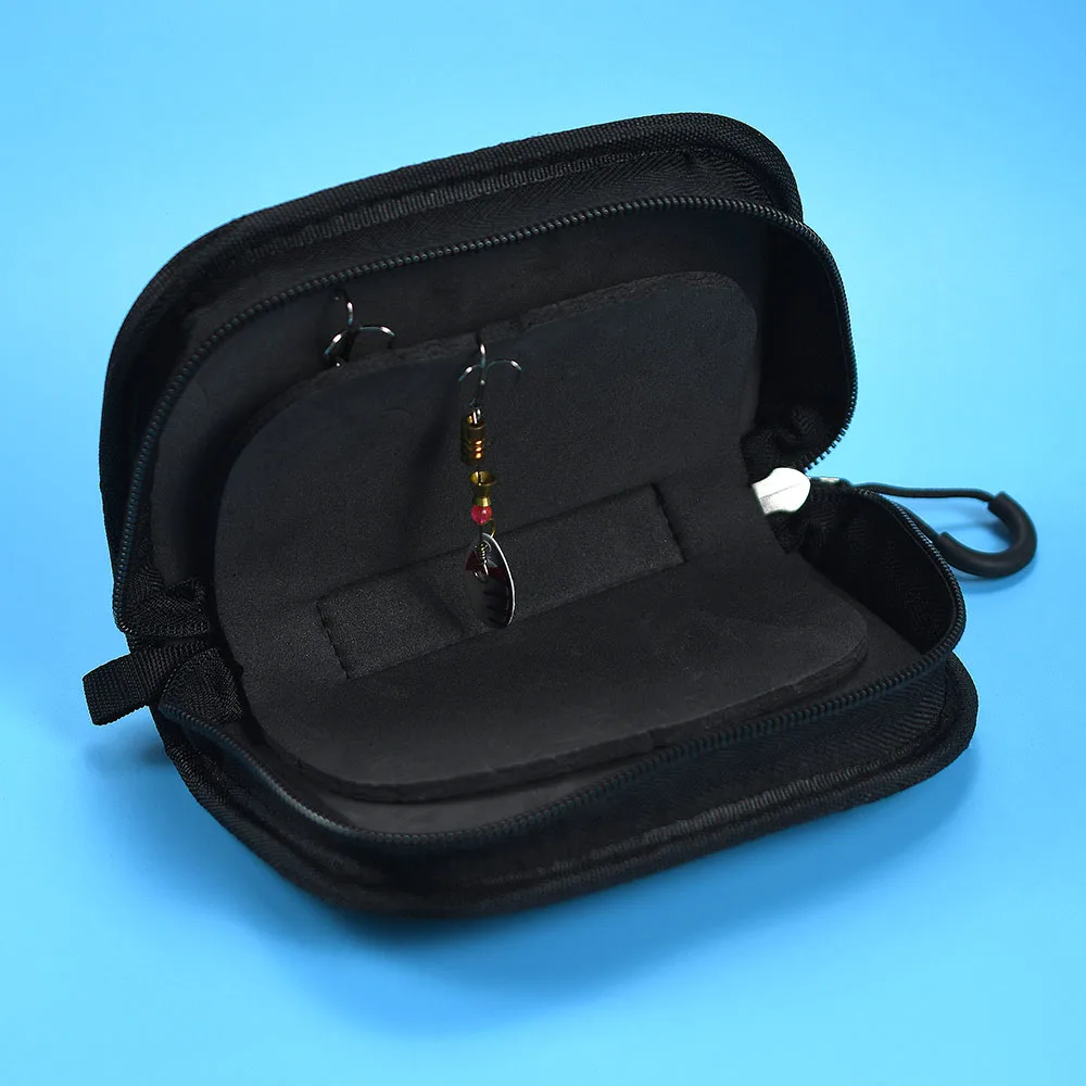 Estuche de almacenamiento de Señuelos de Pesca portátil, bolsa de transporte de carcasa dura para Spinner, cebo de lentejuelas VIB de Metal, aparejos de Pesca de nailon - imagen 3
