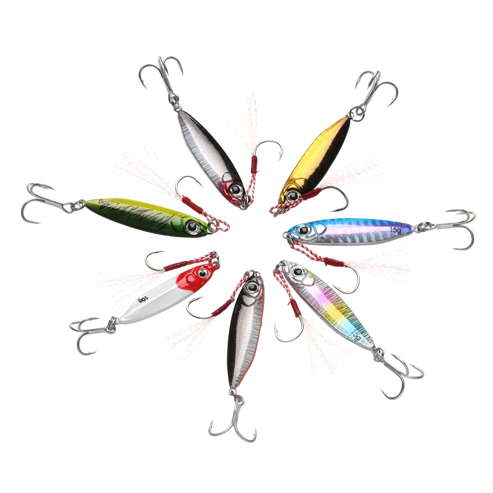 Cebo duro de Metal para pesca, artificial de señuelo 10/15/20/30g, Crankbait colorido, cebos giratorios que se hunden, aparejos de pesca brillantes - imagen 4