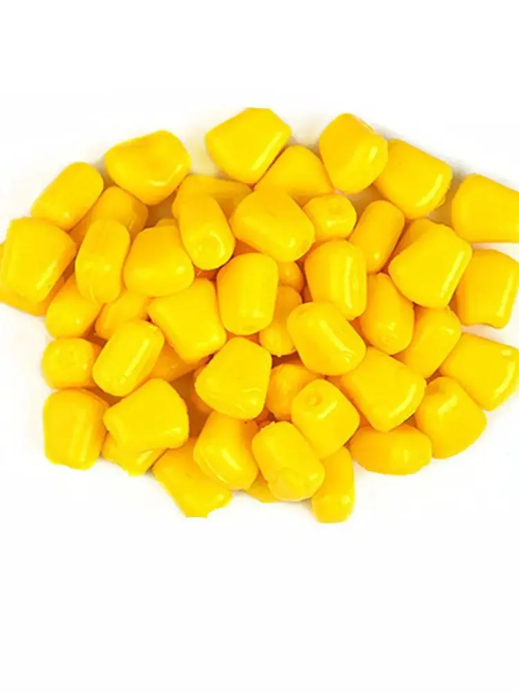 50 unidades/100 unidades de cebo blando de silicona con olor a maíz, agua flotante, Señuelos de pesca de carpa de maíz con olor a crema de cebos de goma artificiales