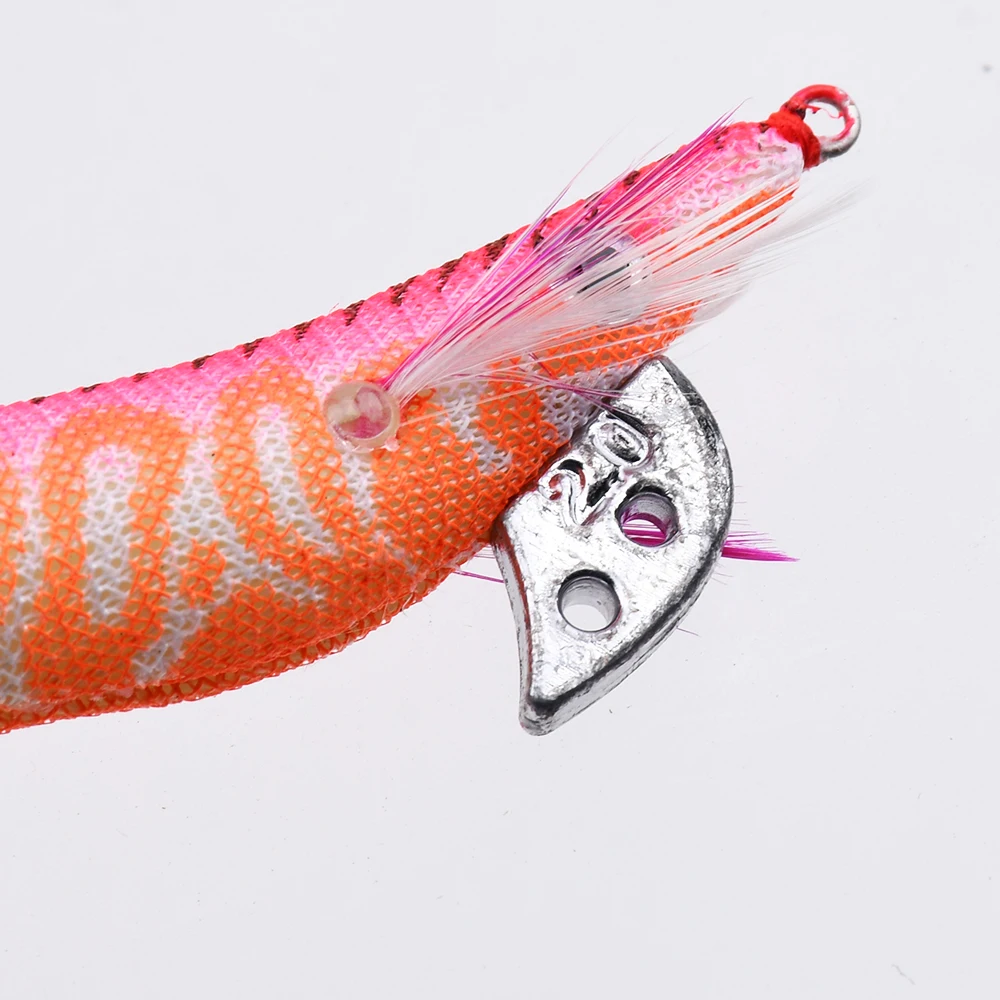 4 Señuelos de Pesca, Señuelo de Camarón Envuelto, Señuelo de Pulpo, Señuelos de Madera, Señuelo de Calamar, Anzuelos de Pesca, 8.3CM 7.2G 2.0 # - imagen 3