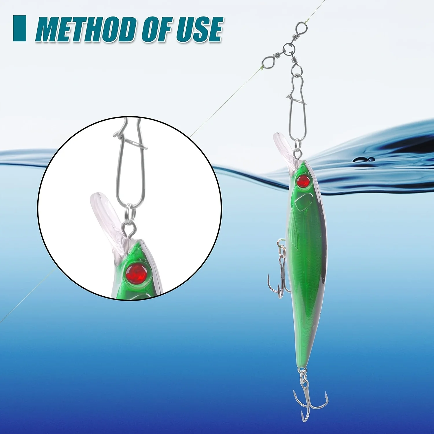 Aparejos de pesca giratorios a presión de 3 vías, giratorios de pesca con giro en T, broches conectores de agua salada para pesca con curricán, aparejo de Surf para bagre - imagen 5