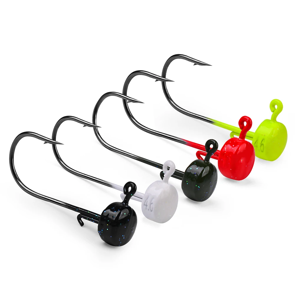 PROBEROS-anzuelos de Pesca con cabeza plomada, accesorios de Pesca de trucha, lubina, aparejo Ned, 2,8g-3,5g-4,6g-7g, 5 unids/set - imagen 5