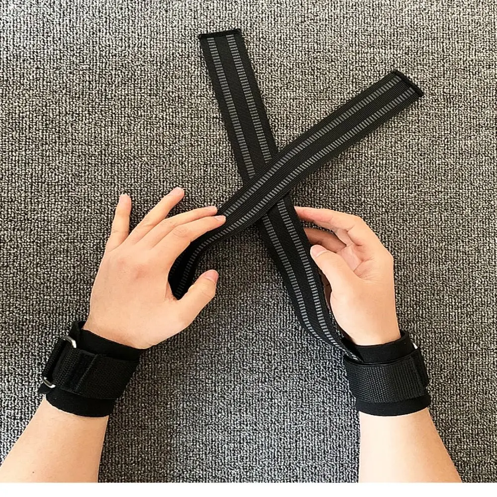 Cinturón SBR antideslizante resistente al desgaste, muñequera acolchada, banda de agarre, gimnasio, Deadlift, correas de Fitness, soporte, cinturón de apalancamiento - imagen 3