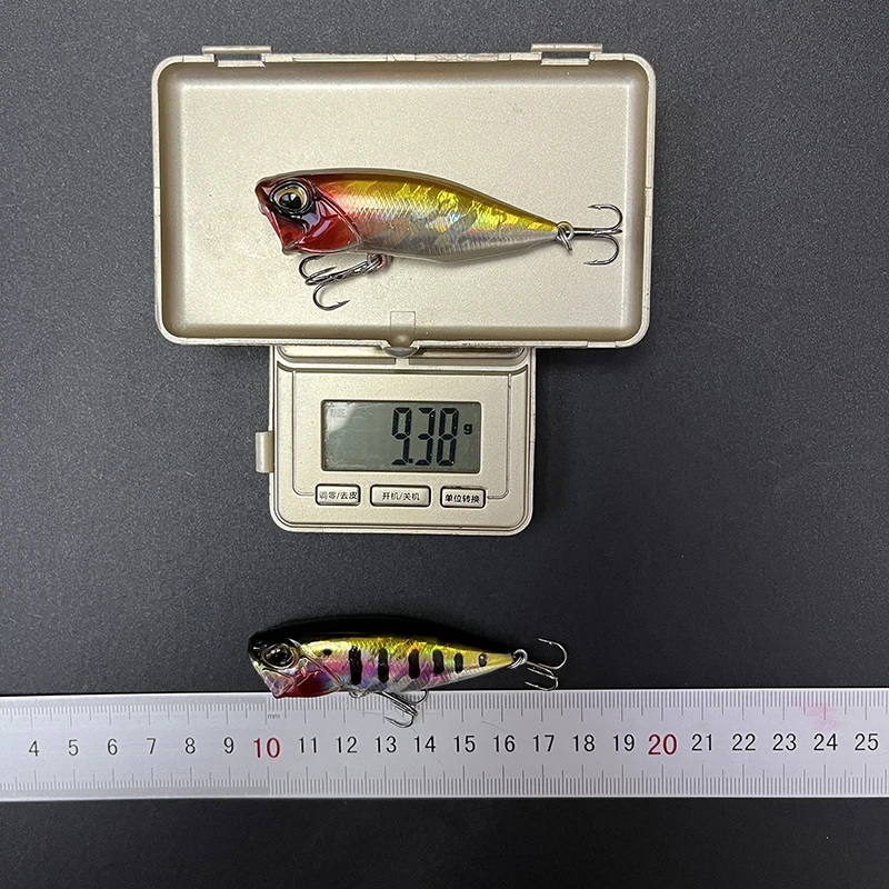 Señuelo Popper de 9g y 64mm para pesca, cebos de sonajero, cebo duro Artificial Topwater, Wobblers para lubina, equipo de pesca - imagen 5