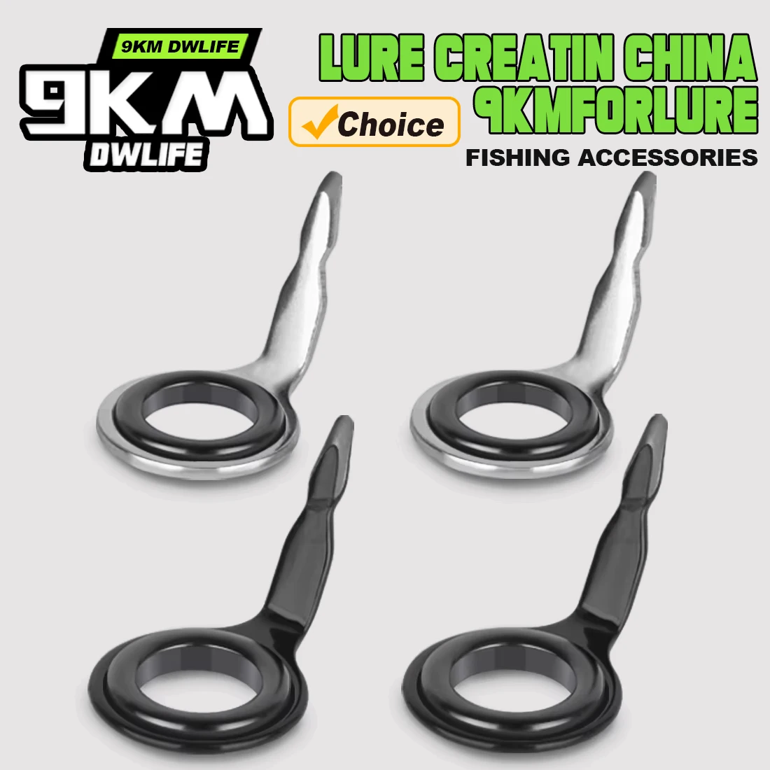 Guías de caña de pescar de 9KM, Kit de reparación de construcción de caña de 5 ~ 70 Uds., herramienta de pesca de agua dulce y salada de acero inoxidable de 1,5 ~ 6,8mm, anillo de cerámica - imagen 4