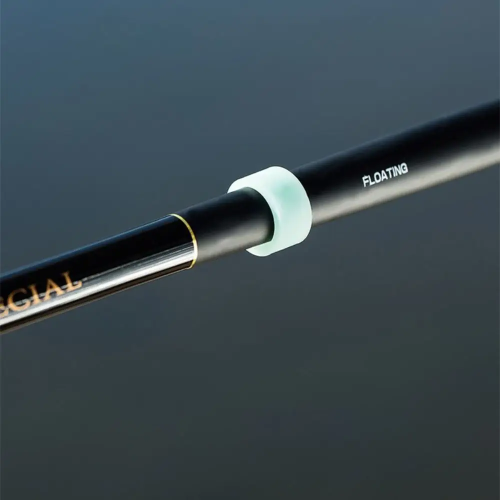 Mango de caña de pescar luminoso portátil, banda de agarre de silicona suave antideslizante, ajuste no tóxico, herramientas de pesca con junta tórica, 10 Uds. - imagen 4