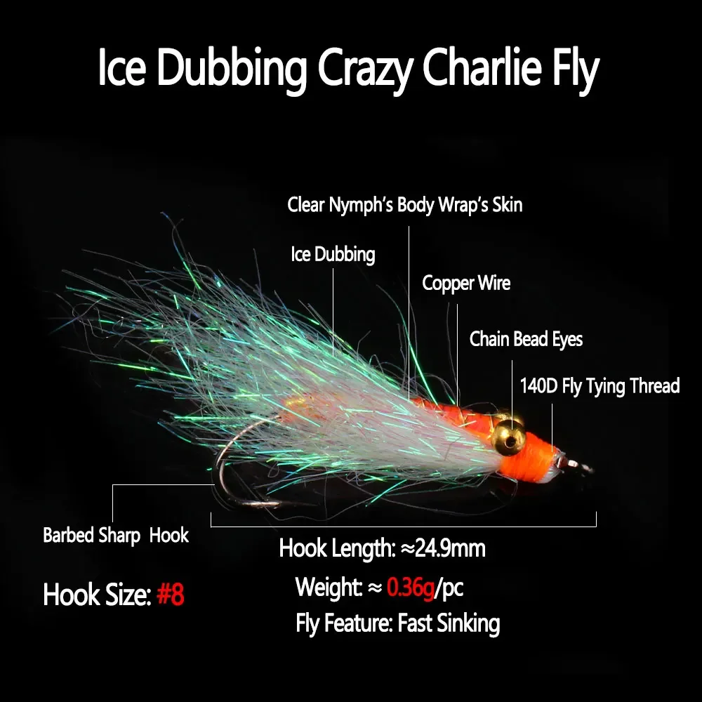 Bimoo-anzuelo de púas Crazy Charlie, 10 piezas, 8 # - imagen 2