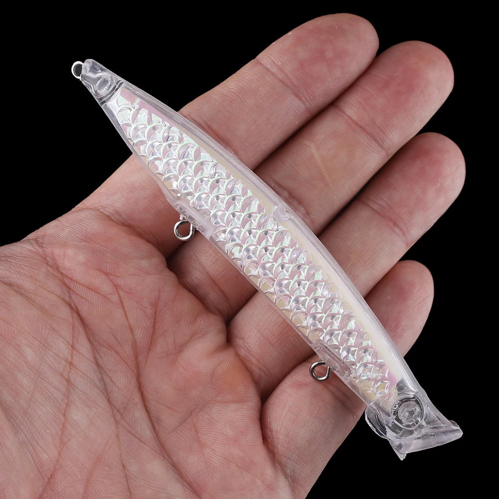 Chan'sHuang, 10 Uds., cebo en blanco sin pintar, 110mm, 11g, sonajeros flotantes, lámina holográfica Popper, señuelo de pesca Artificial hecho a mano DIY - imagen 4