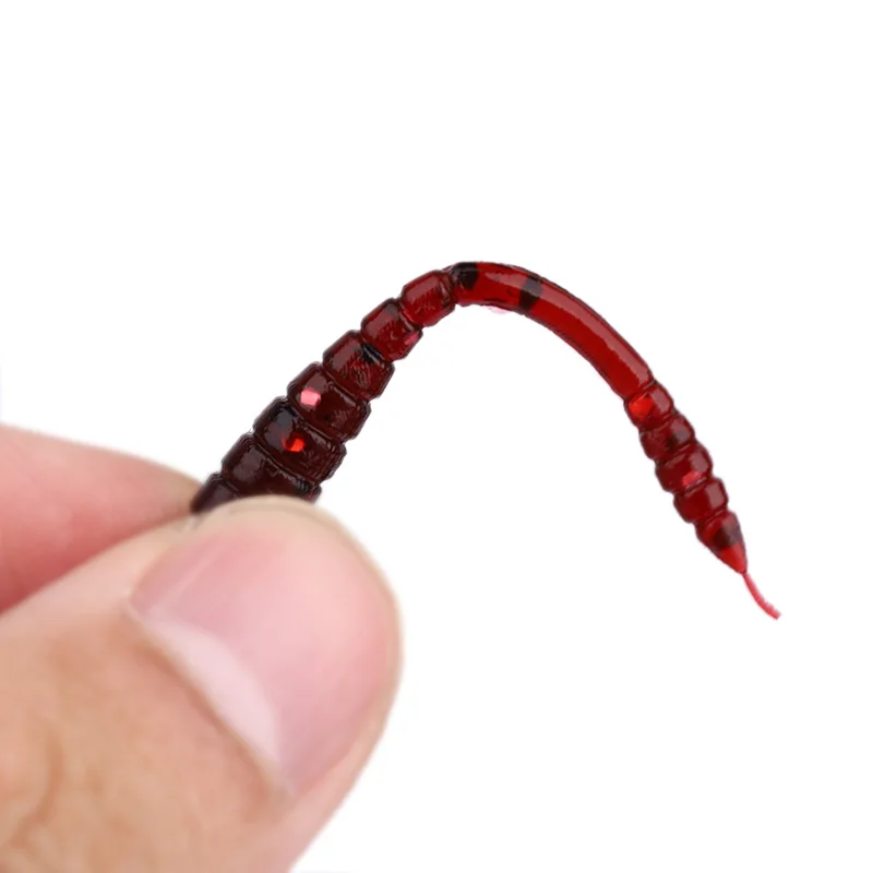 OUTKIT 20pcs 4.5cm Fishing Soft Worm Lures Pin Tail Ice Fishing Bait Soft Polaris Sinking Lure Pesca Silicone Fishing Tackle - imagen 5