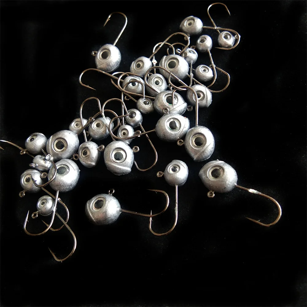 Swolfy AJING – Anzuelos Jig Head con ojos 3D para softbait ultraligeros - imagen 4