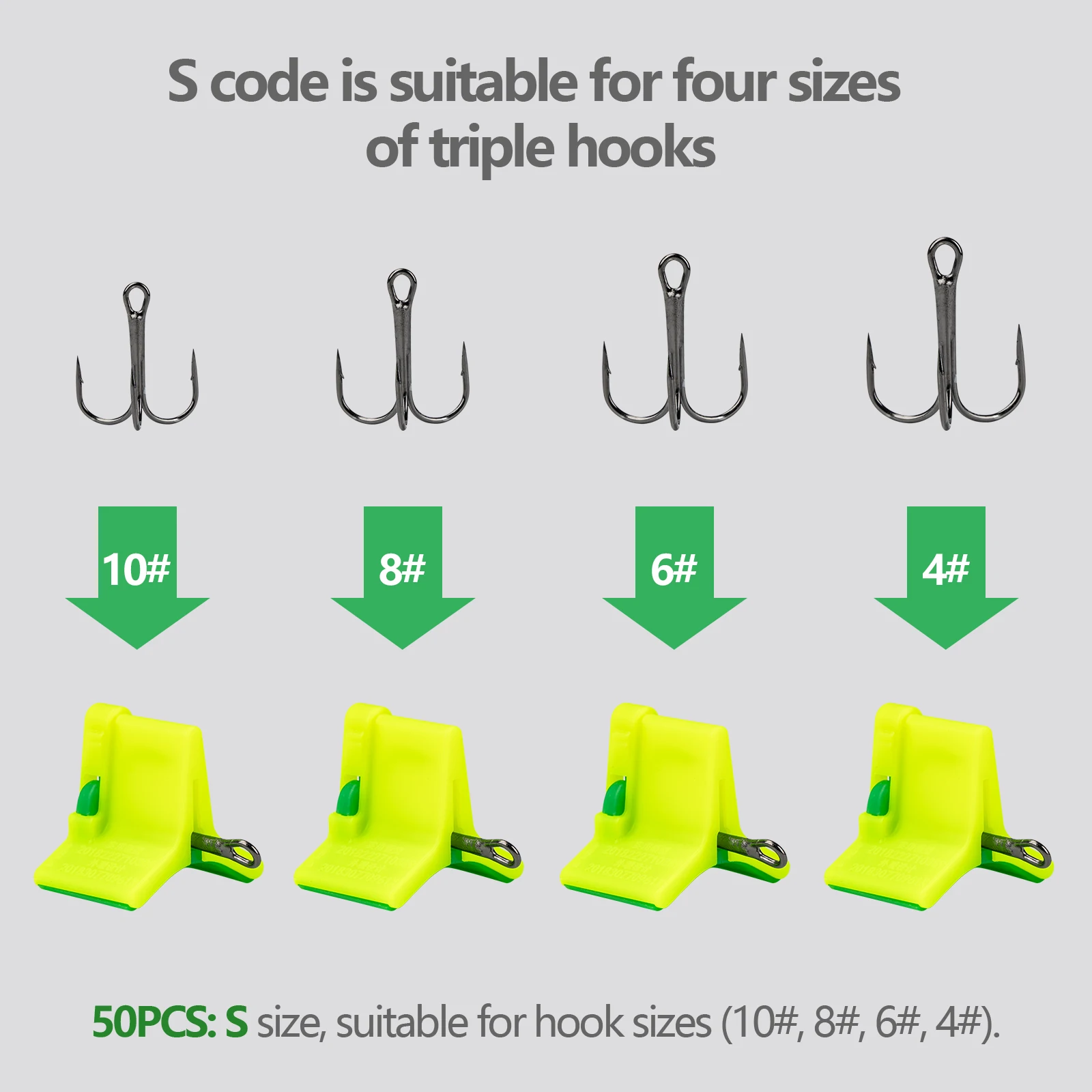 10 unids/lote tapas protectoras duraderas cubierta de anzuelo de pesca anzuelos triples de seguridad equipo de pescado ligero con ranuras mangas herramientas - imagen 5