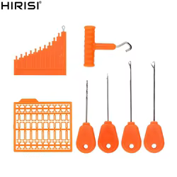Hirisi-Kit de aguja para cebo de pesca de carpa, 7 en caja, accesorios de herramientas de cebo de pesca BT09, accesorios de pesca
