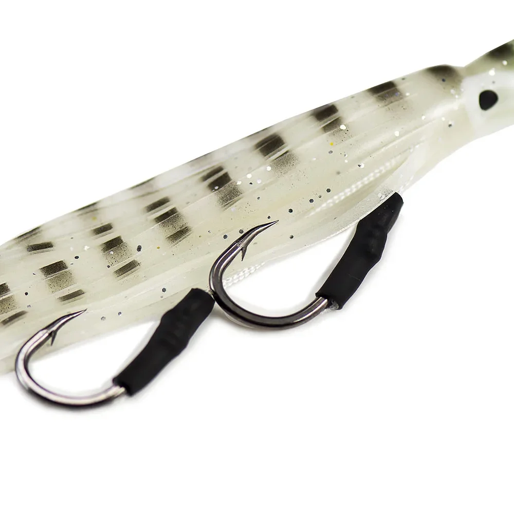 Countbass 24 Uds anzuelos de asistencia con faldas de calamar, ayuda de plantilla Inchiku para tamaño grande, anzuelo de asistencia para Señuelos de Pesca de Jigging de pargo - imagen 5