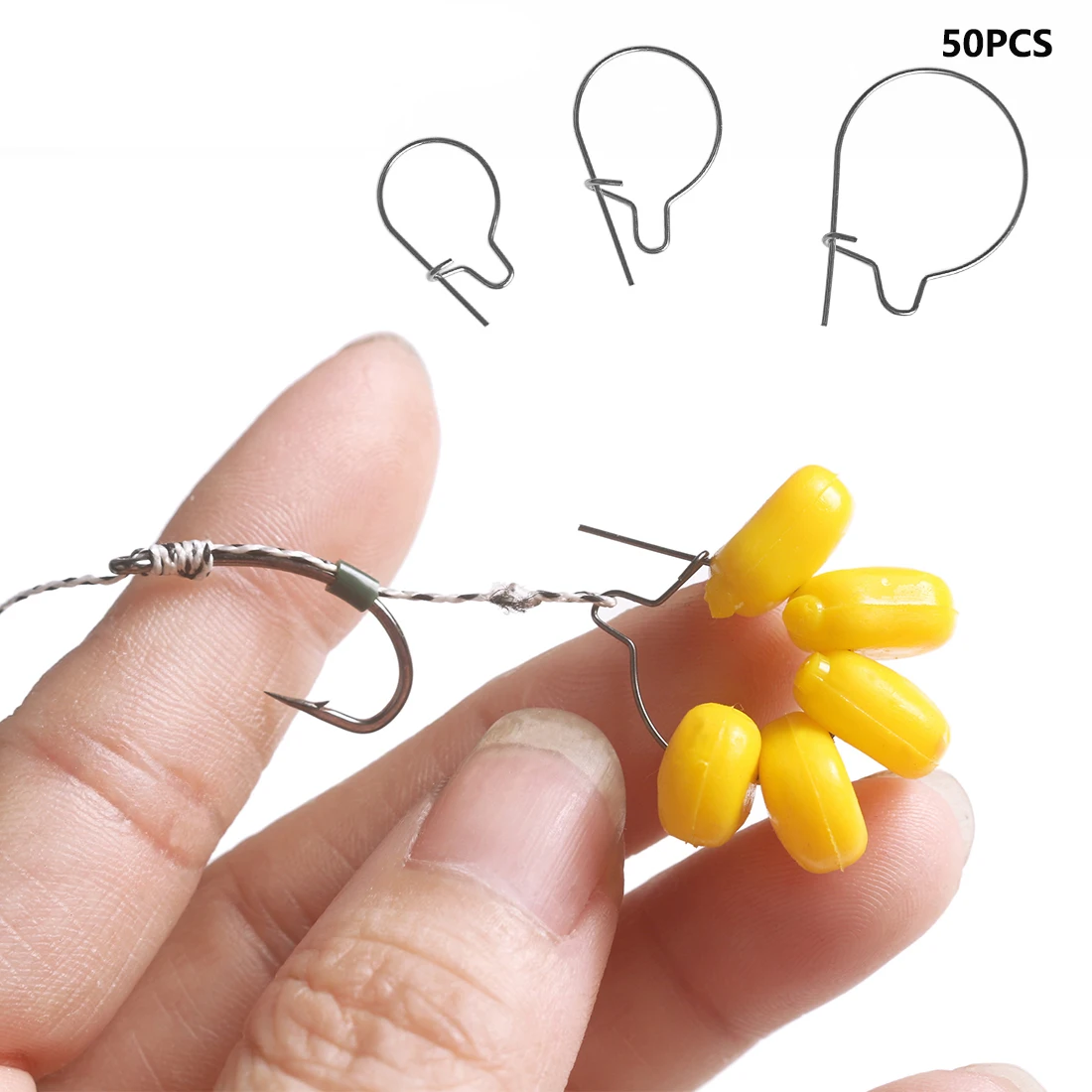 Accesorios de pesca de carpa europea, Clips de anillo mágico, 50 piezas, accesorios de pesca de carpa - imagen 2