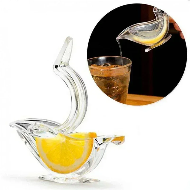 Exprimidor manual limones forma pájaro – Plástico transparente - imagen 2