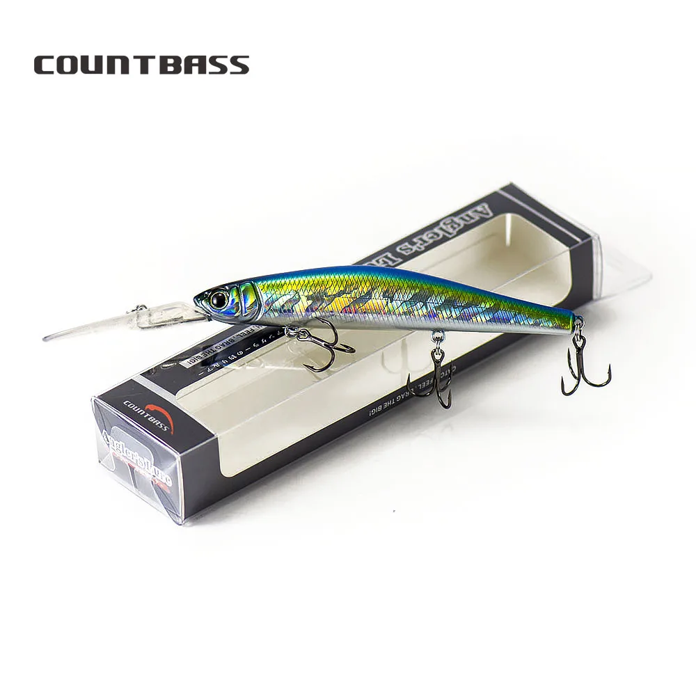 COUNTBASS pececillo flotante 110mm 14,5g cebos de buceo profundo profundidad profundidad 3m cebos duros señuelos de pesca de pescador Wobblers