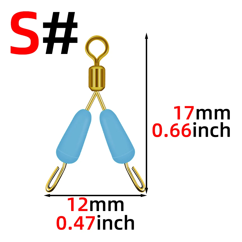 50 Uds. Abrazadera de Cable de rama divisor de gancho rápido figura 8 conector de anillo accesorios de equipo de pesca antibobinado - imagen 5