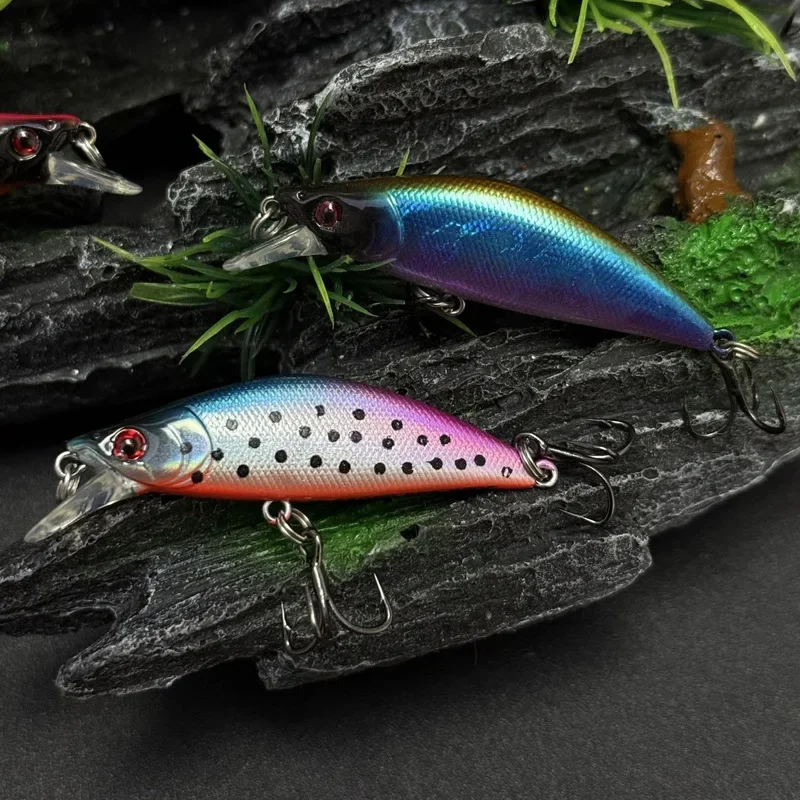 Señuelos de pesca de pececillo que se hunden, 50mm, 5,2g, Jerkbait, Wobblers, Lucio, trucha, carpa, cebo duro Artificial, accesorios de Swimbait Topwater - imagen 4