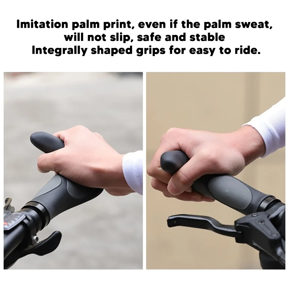 Empuñaduras ergonómicas para manillar de bicicleta de montaña, empuñaduras de goma para sujetar bicicletas con llave, empuñaduras antideslizantes con absorción de impacto - imagen 4