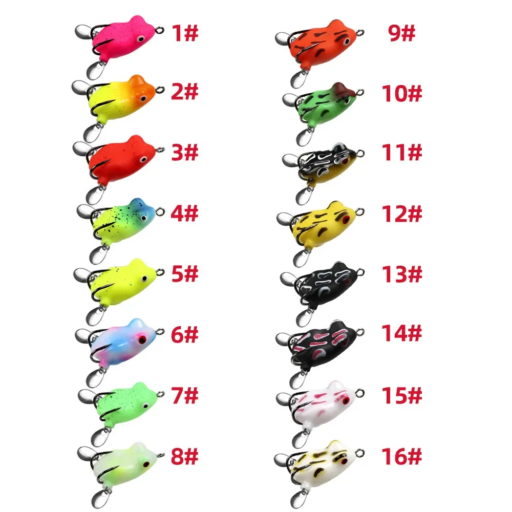 Señuelo de pesca de rana suave, Mini cebo de fundición suave, cuchara doble, 3cm/4,2g - imagen 5