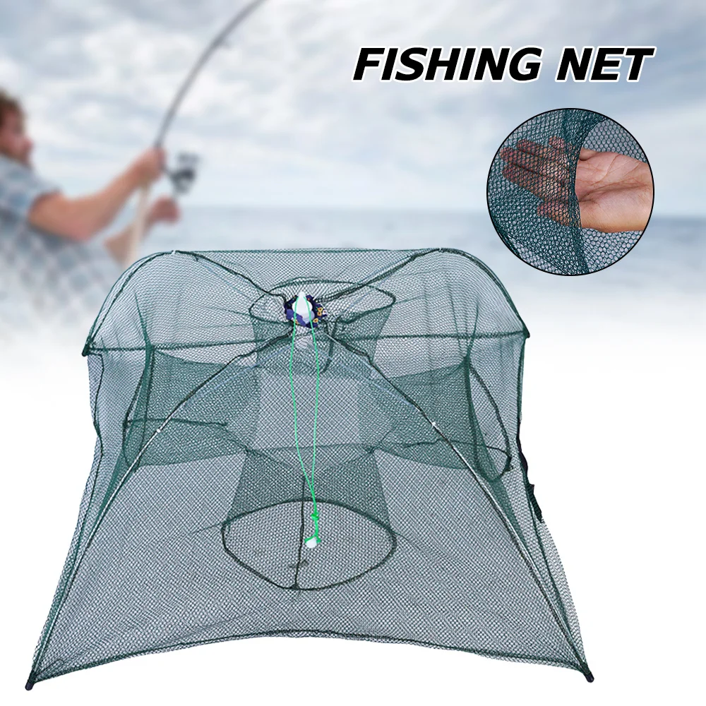 Red paraguas plegable de nailon para capturar peces y cangrejos - imagen 4