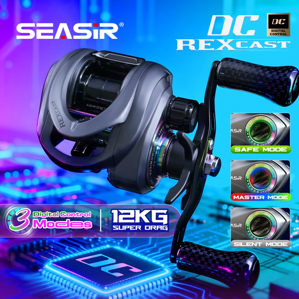 Seasir Rexcast DC Baitcasting – Carrete con control digital - imagen 5