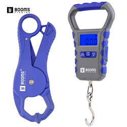 Booms-pinza de pesca para peces pequeños, LCD con Digital recargable, 65LB/30KG, báscula portátil, juego de herramientas de pesca