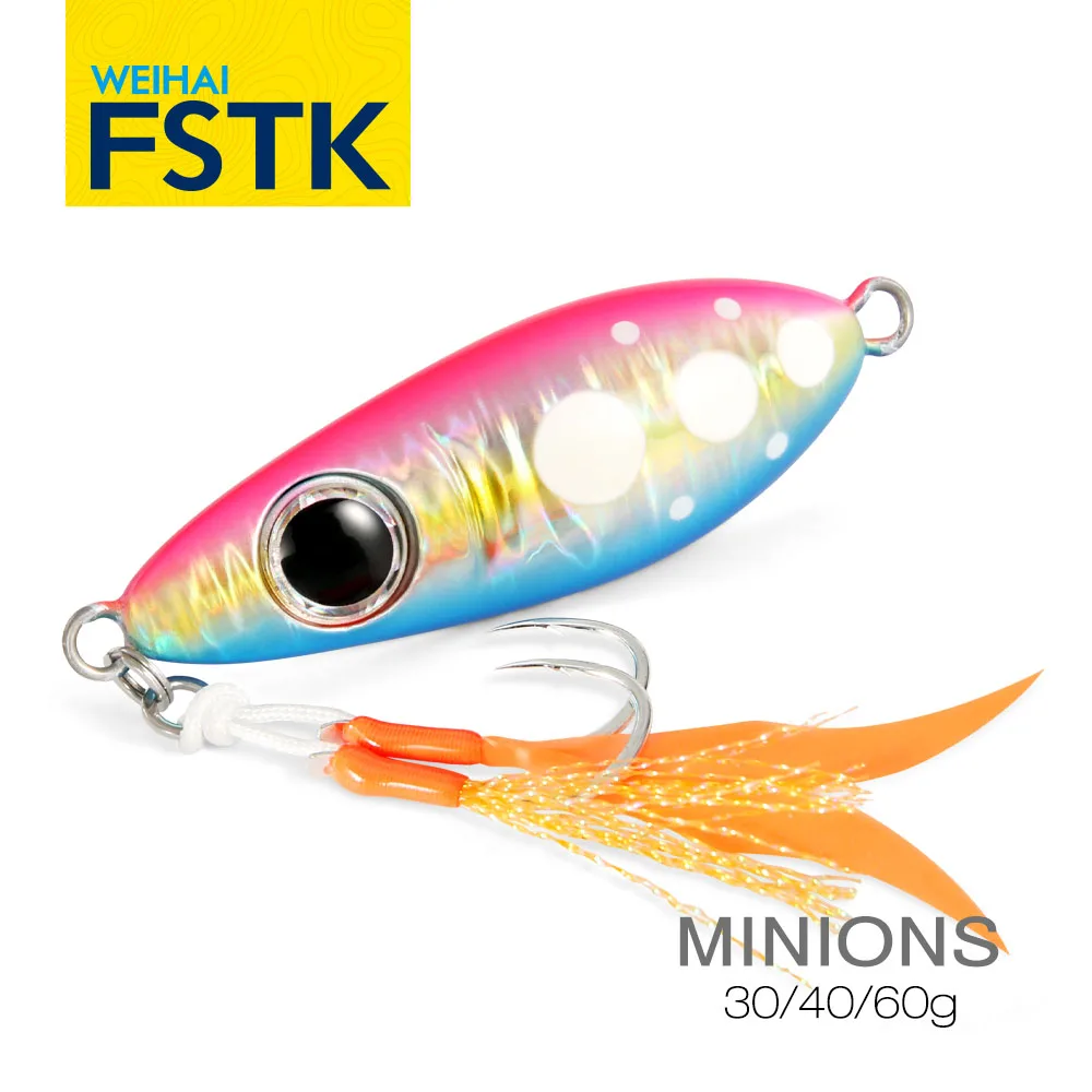 FSTK nuevo plantilla de Metal fundido plantilla de paso lento 3040 60G Shore Casting Jigging cuchara plantilla de agua salada cebo Artificial atún aparejos de agua salada