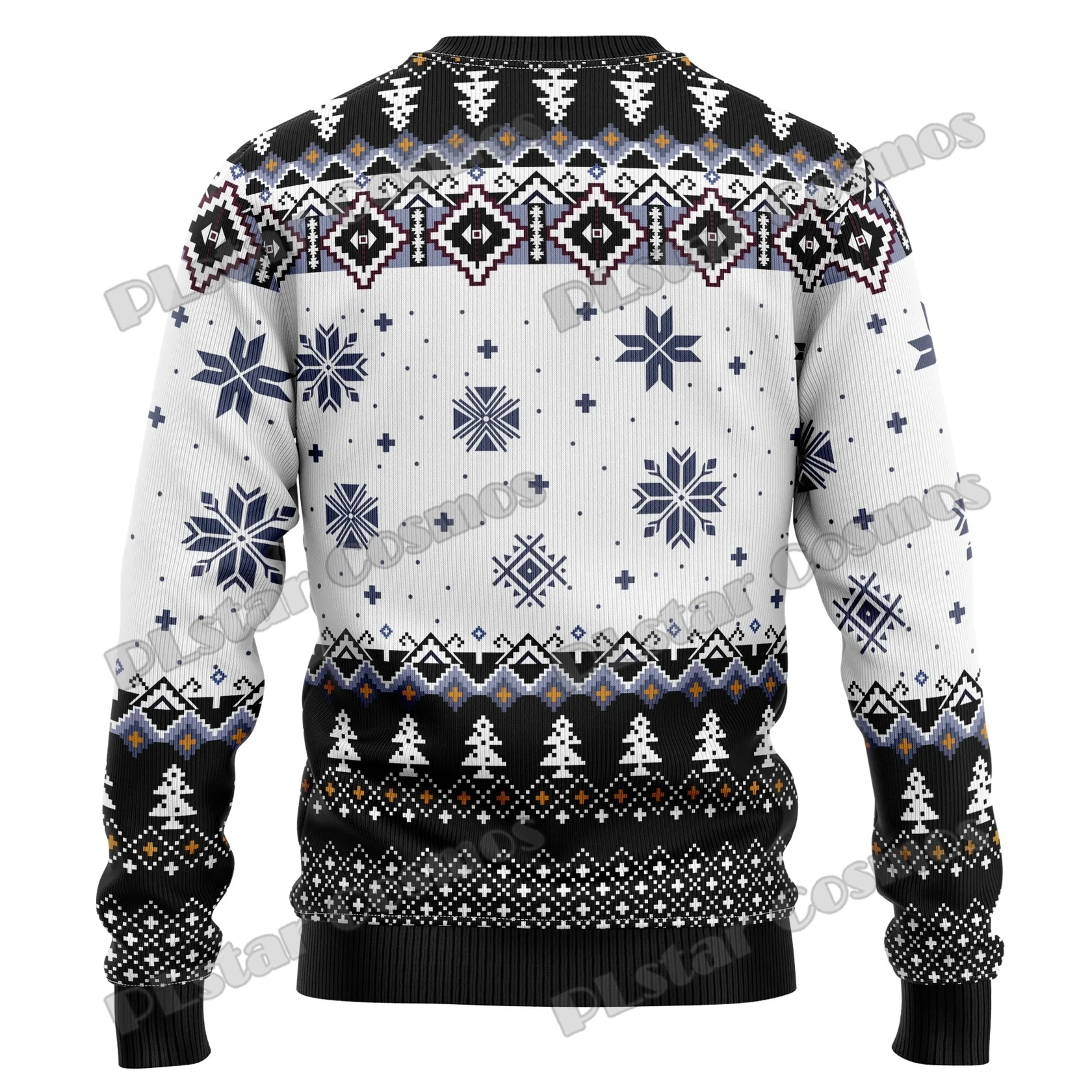 KMY05-suéter de punto informal para hombre y mujer, jersey con estampado 3D de lobo nativo impresionante, suéter feo de Navidad, Otoño e Invierno - imagen 4
