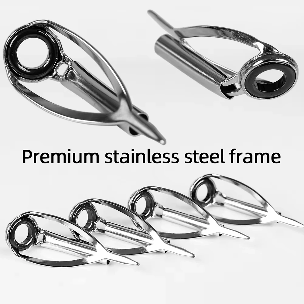 10 uds/40 Uds. Guía superior de punta de caña de pescar duradera, tiro largo de pesca en el mar, anillo guía que mejora la experiencia de pesca - imagen 4