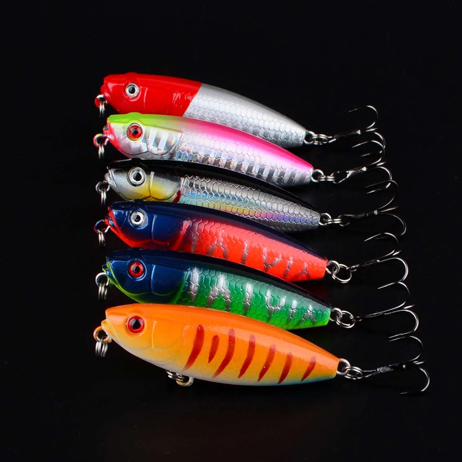 Wobbler flotante tipo lápiz Cranbait con anzuelo 3D - imagen 3
