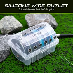 Goture nueva caja de almacenamiento de sedal de pesca de seis agujeros, Material PP transparente con 6 carretes línea trenzada de 300 yardas, aparejos más vendidos