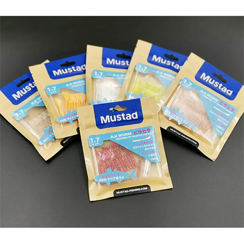 Mustad Softworm Shrimp 4,3cm – Vinilo cola en T para microperca - imagen 4