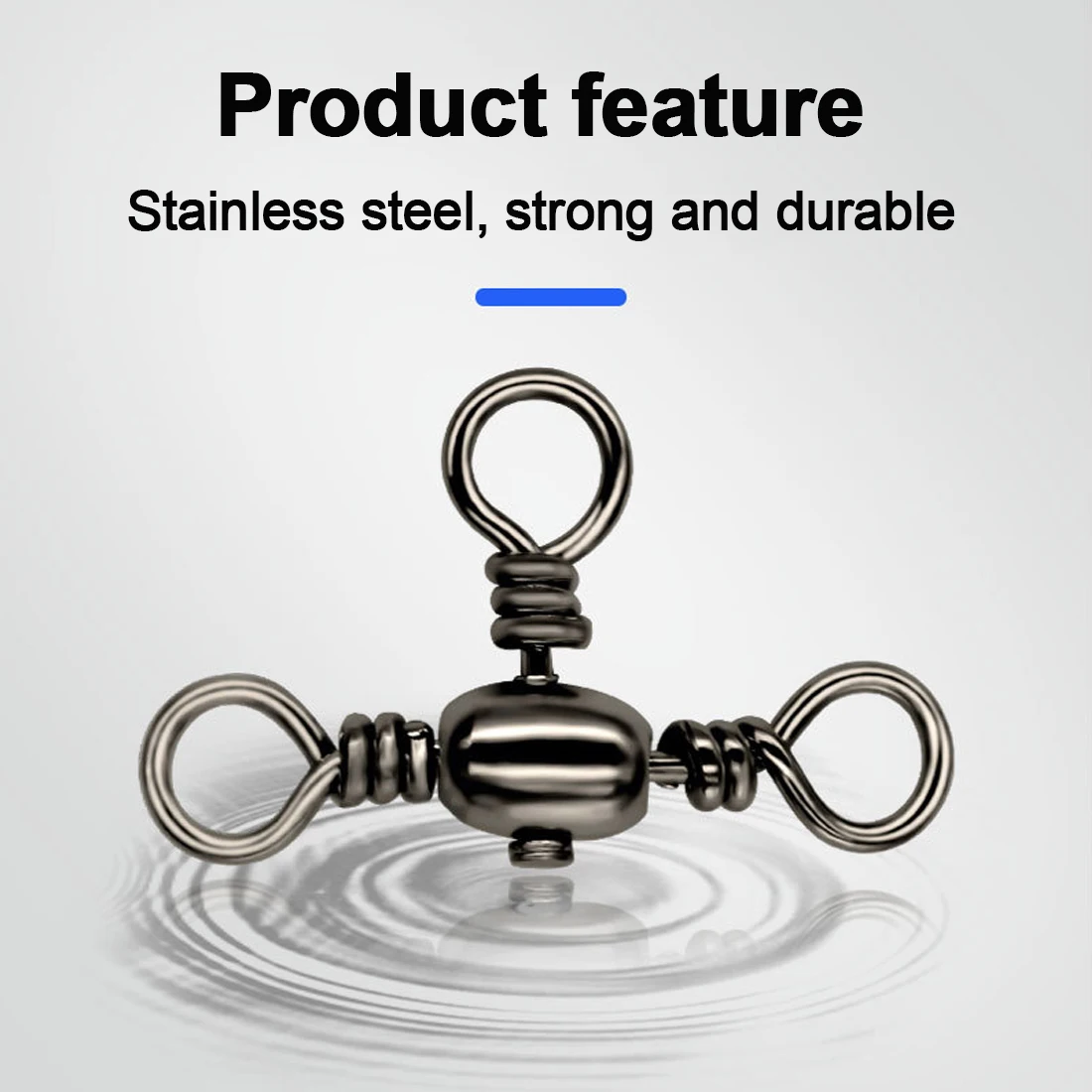 FishTrip barril giratorio, línea cruzada, giratorio en T, aparejo de 3 vías, accesorios de aparejos de pesca giratorios - imagen 4