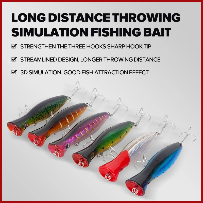 Cebo Artificial flotante 2PC13C con tres ganchos, ojos 3D, adecuado para señuelo de pesca de lubina, cebo duro para pesca con caña