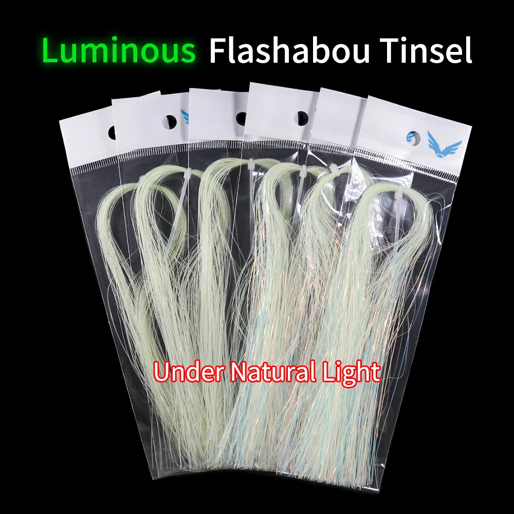 ICERIO 0,37mm luminoso Flashabou oropel brillo mosca atado Material para Steelhead Streamer moscas ayudar gancho plantillas Bucktail señuelo - imagen 2