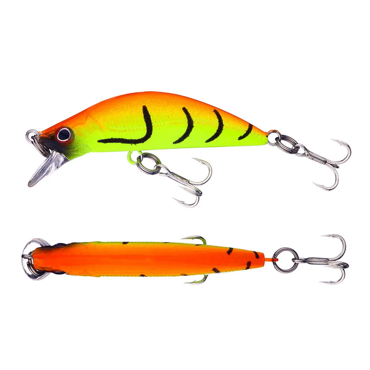 Señuelo de pesca de pececillos, cebo duro de plástico Artificial, Wobbler Crankbait, aparejos de lubina, ojos 3D, 5,5 cm, 5g, 1 unidad - imagen 5