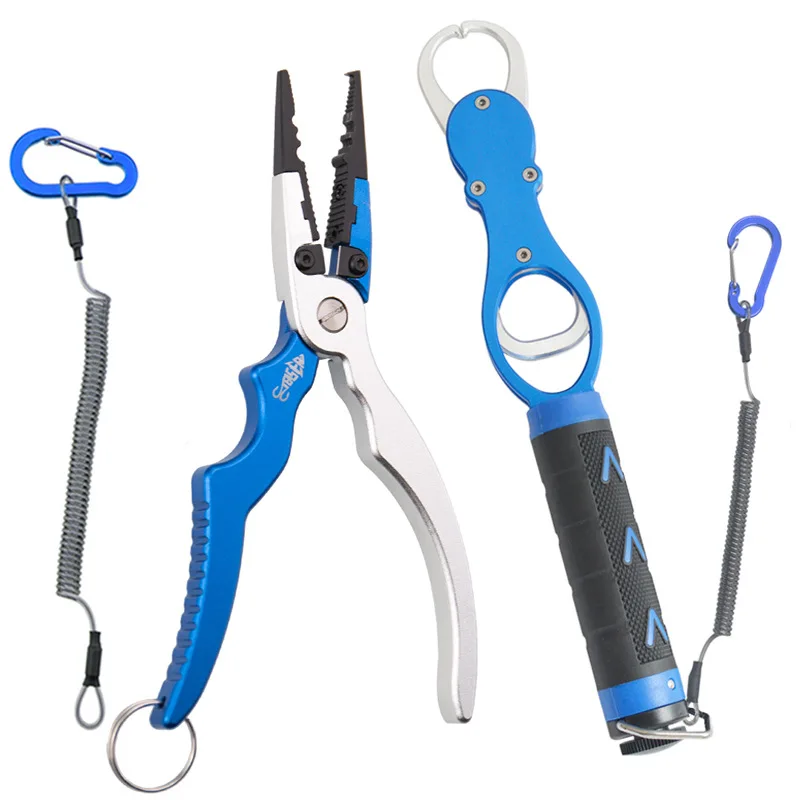 Alicates de pesca, tijeras de aleación de aluminio, removedor de anzuelos, herramientas de pesca, Cortador de línea, equipo de pesca con nudos multifuncional - imagen 2