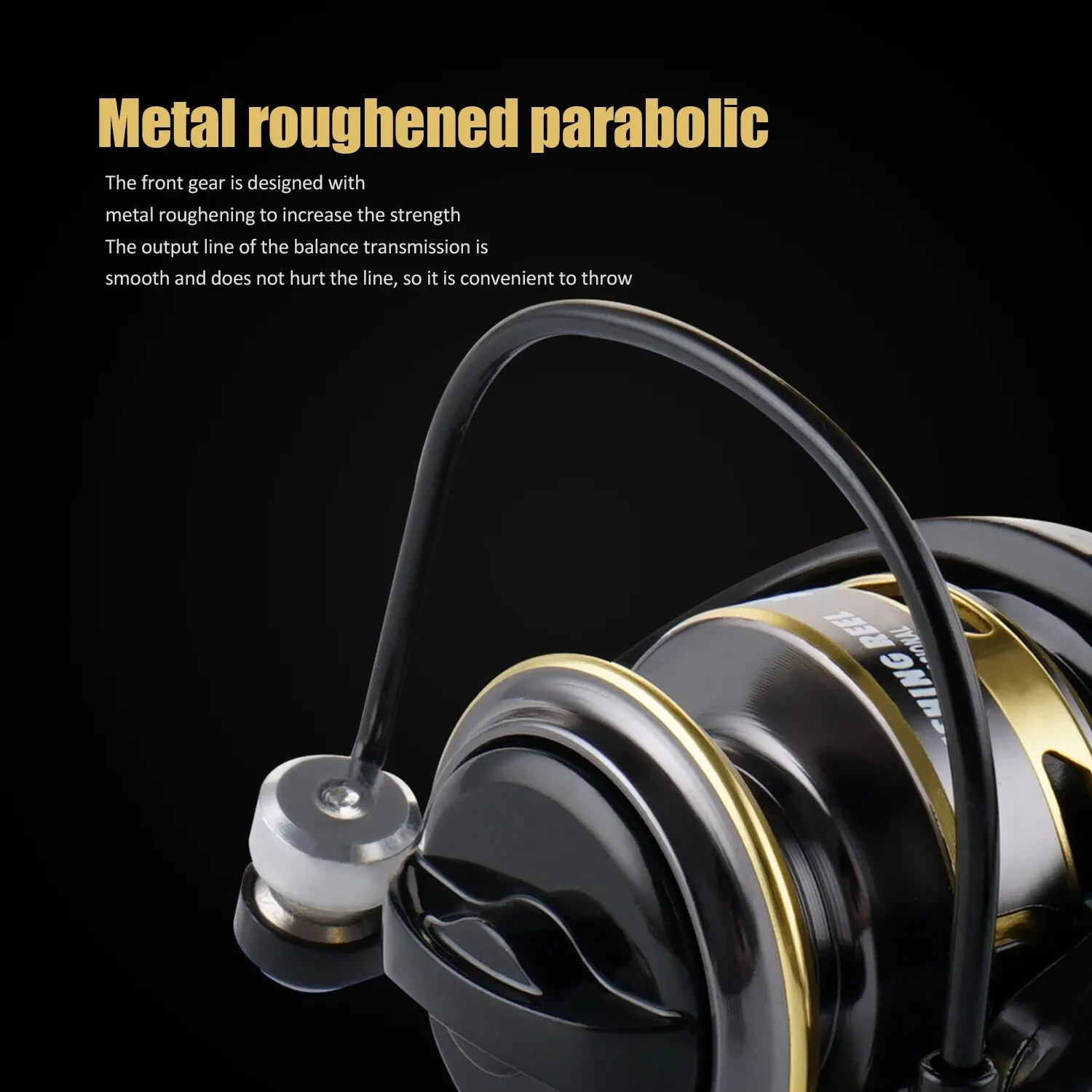 Huidiao-Sistema de arrastre de carrete de pesca, bobina de pesca de rueda giratoria de potencia máxima de 5Kg, rodamiento suave y libre de óxido, Serie 500, 800: 1 - imagen 4