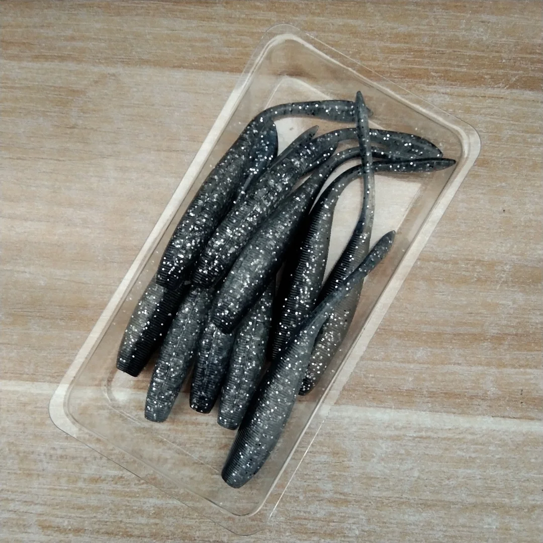 Swolfy 70 Uds 7,5 cm 2,4g Pintail señuelo para peces cebo Drive Shad Bass Iscas Jigging Artificial plásticos blandos para pesca sal hundimiento - imagen 4