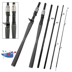 Cañas de pescar con señuelo giratorio ultraligero, caña de fundición multiseccional de viaje, diseño de inserción M, peso de señuelo de acción rápida 3-18g