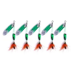 1 ud./5 uds., 6,5 cm, 4,7g, cebos giratorios para pesca de Lucio, plantilla de metal, cebo de pesca, Spinner, cuchara, señuelos, aparejos de pesca, Zander pesca