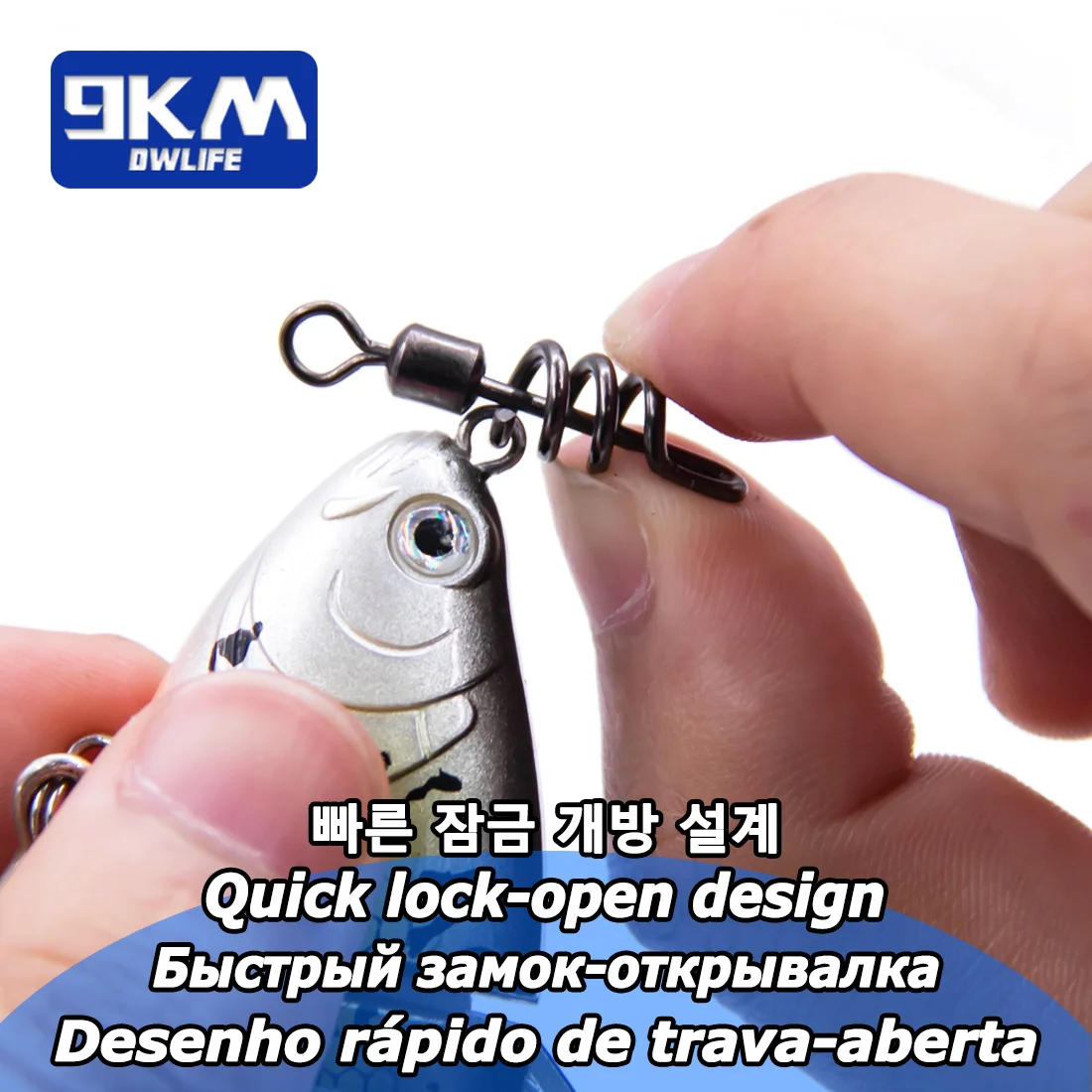 9KM 25 uds pesca giratorios de acero inoxidable conector de pesca de alta resistencia para agua salada y agua dulce - imagen 5