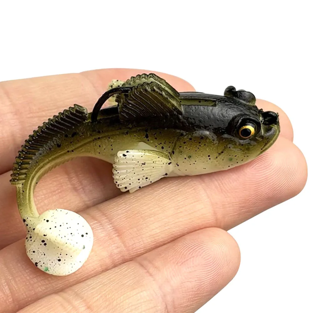 1/3/6 Uds Goby señuelo Jig gusano Wobbler señuelo de Pesca 7,5 cm 18g cebo suave de silicona para Lucio Shad Swimbait Pesca - imagen 4