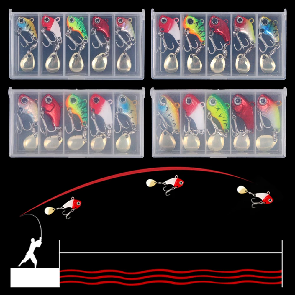 Señuelos de pesca de hundimiento rápido Señuelos que se hunden Con plantillas señuelos artificiales aparejos de pesca giratorios duraderos Para pesca con mosca de trucha