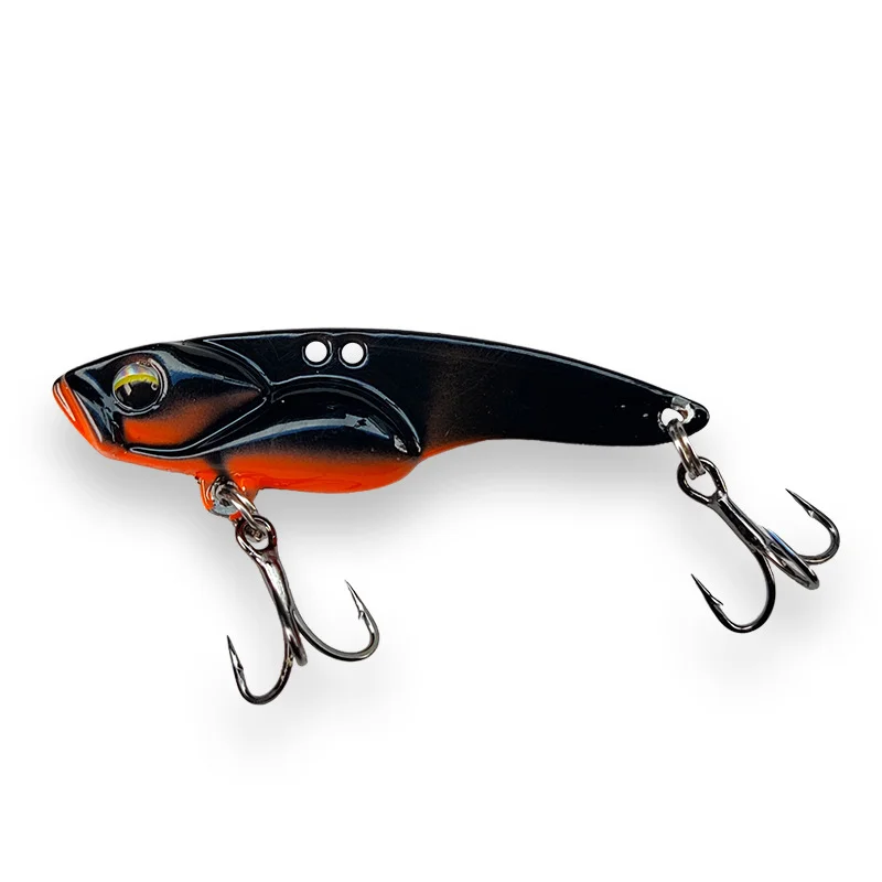 DUODUOYU 1 Uds Metal VIB Jig señuelo de Pesca 3,5g/5g/8g cuchara Artificial Spinner hundimiento Vibetion anzuelos triples aparejos de Pesca