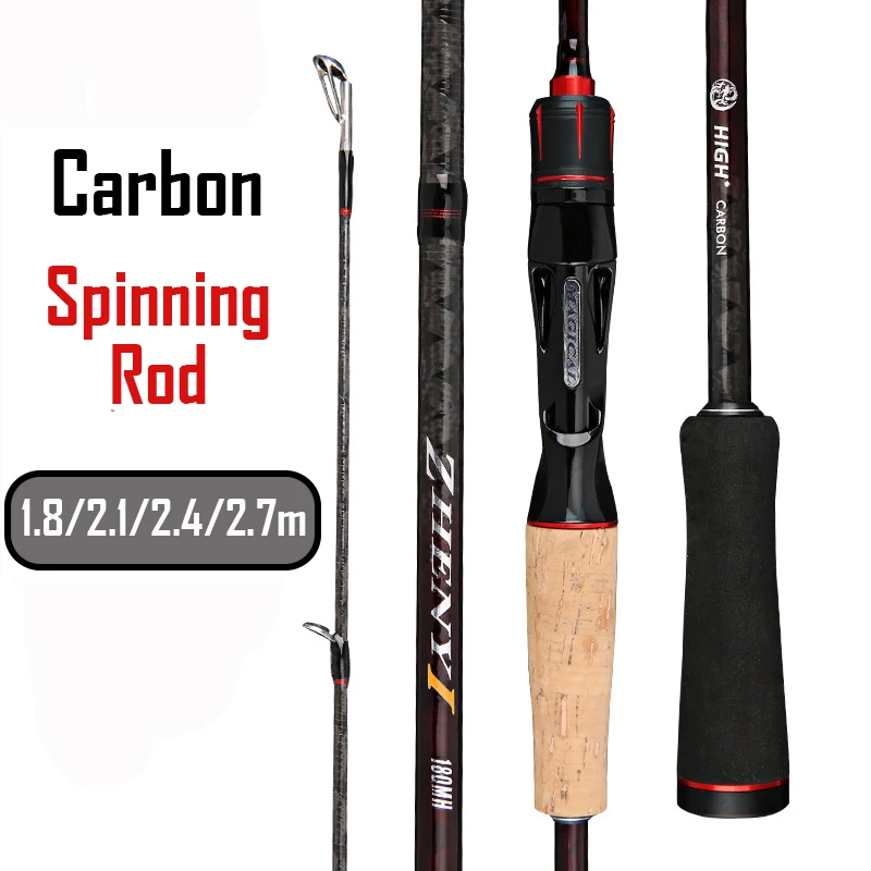 Señuelo de fibra de carbono de dureza media, caña de pescar con mosca, giratoria y fundida, 1,8/2,1/2,4 m, para pesca en balsa - imagen 4